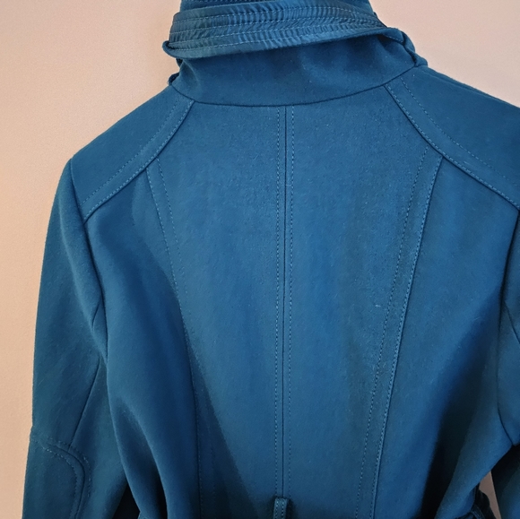 Kenneth Cole New York • Long Peacoat •  Teal •WSize 12 • 60% Wool Blend - Picture 10 of 12